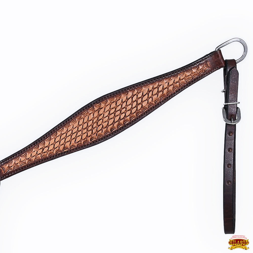 Hilason Western Horse American Leather Breast Collar Brown