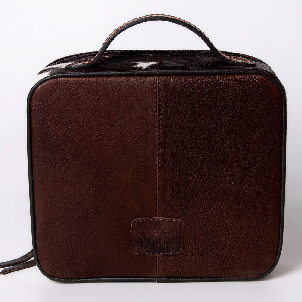 American Darling Jewelry Case Hand Tooled Hair-On Genuine Leather