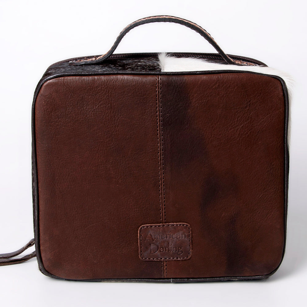 American Darling Jewelry Case Hand Tooled Hair-On Genuine Leather