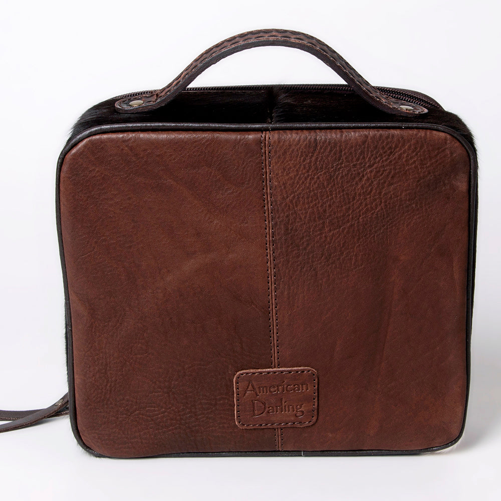 American Darling Jewelry Case Hand Tooled Hair-On Genuine Leather