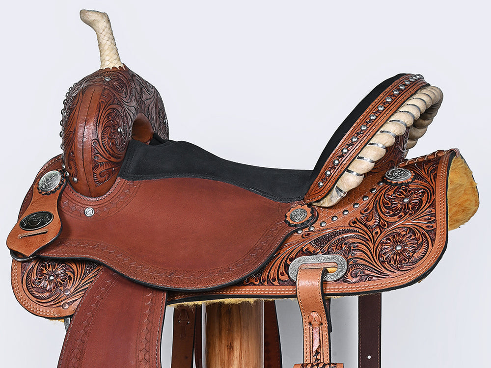 Comfytack Western Saddle Leather Trail Horse Tack Set Brown | Western Saddle | Saddle for Horses | Horse  Tack Set