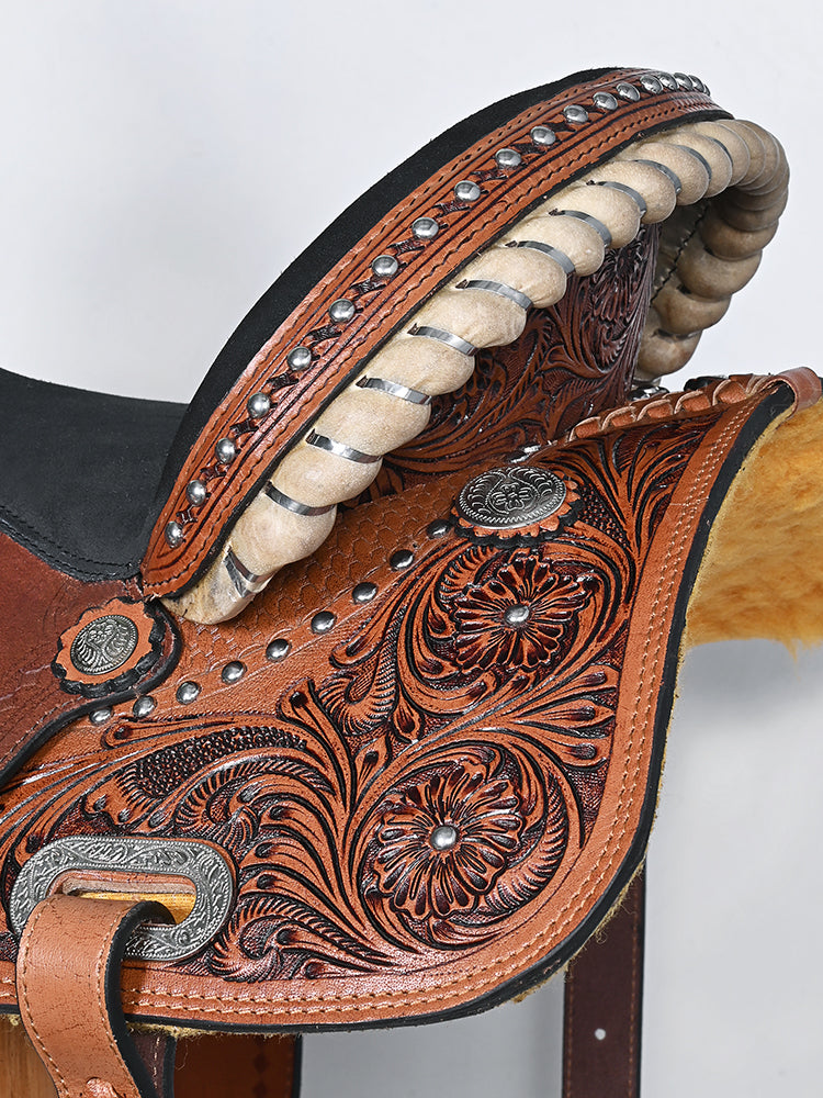 Comfytack Western Saddle Leather Trail Horse Tack Set Brown | Western Saddle | Saddle for Horses | Horse  Tack Set