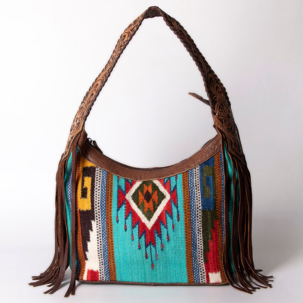 Hobo Hair On Saddle Blanket Genuine Leather Western Bag For Women