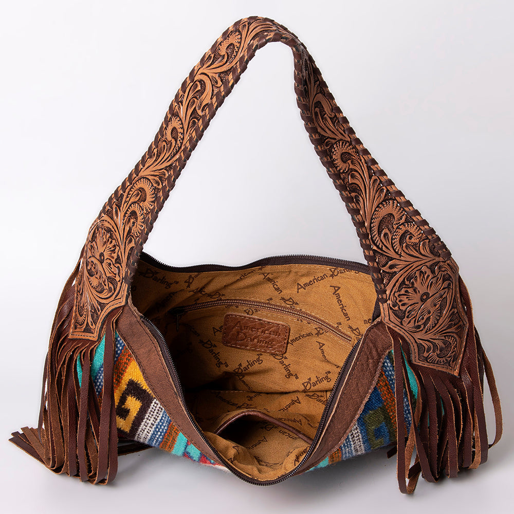 Hobo Hair On Saddle Blanket Genuine Leather Western Bag For Women