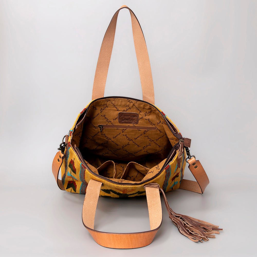 American Darling Tote Saddle Blanket Genuine Leather