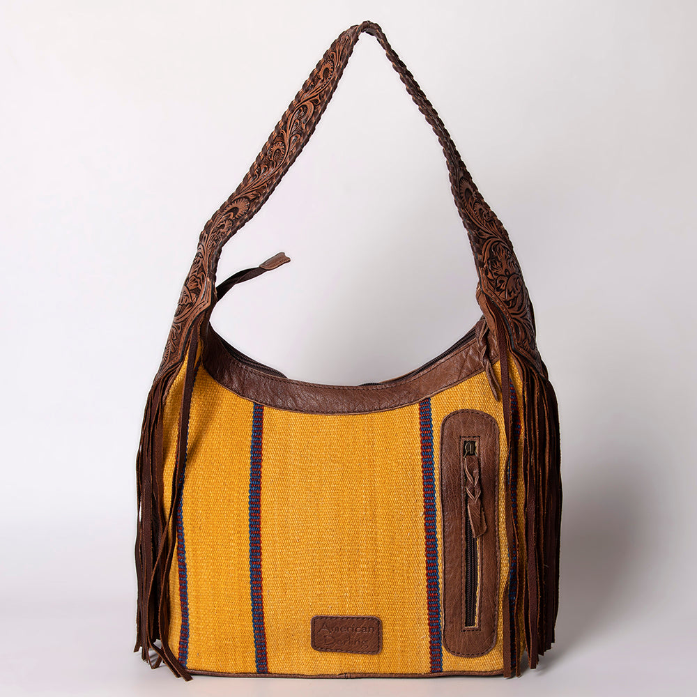 Hobo Hair On Saddle Blanket Genuine Leather Western Bag For Women