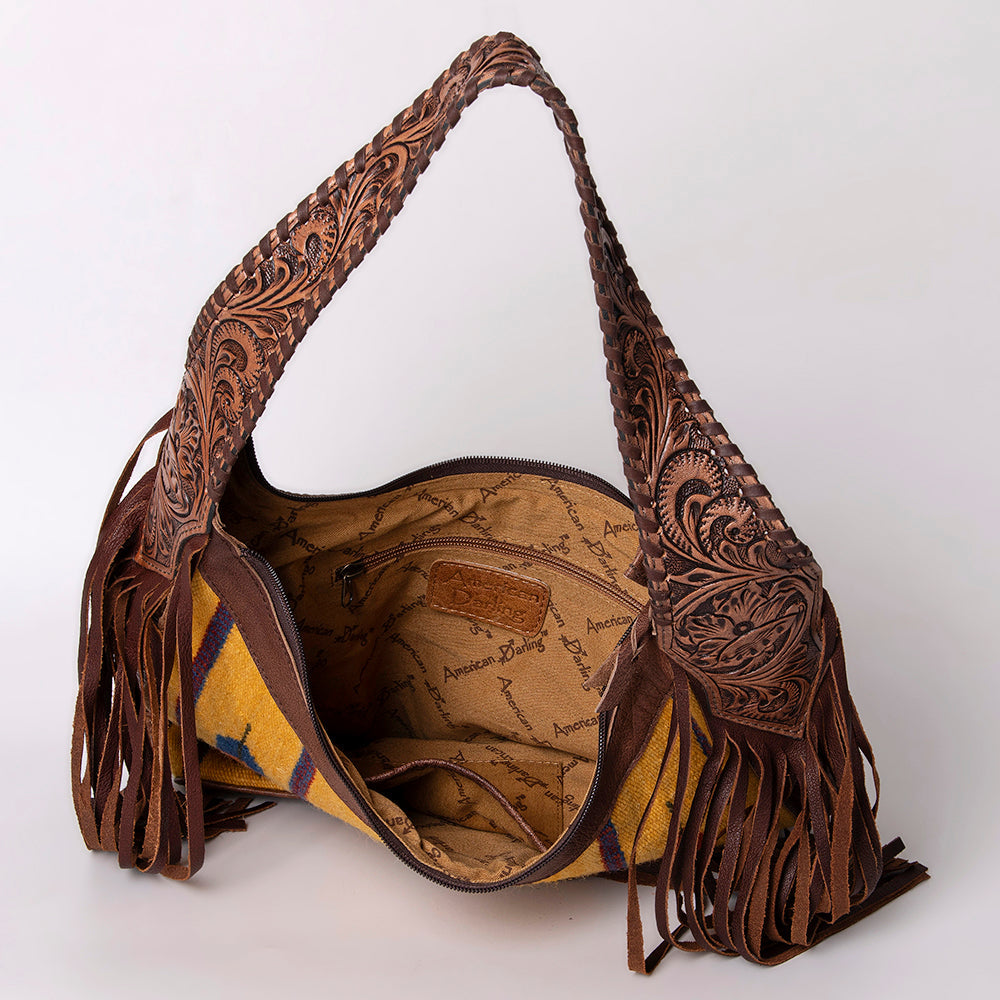 Hobo Hair On Saddle Blanket Genuine Leather Western Bag For Women
