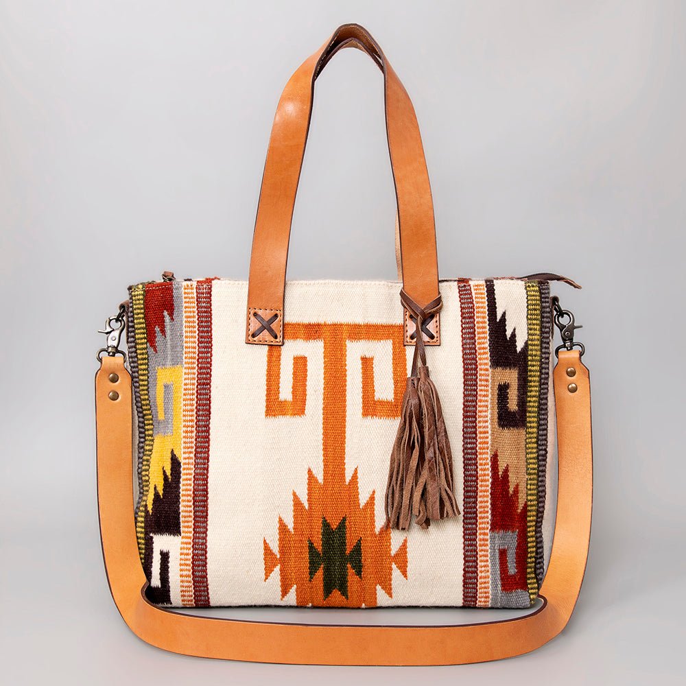 American Darling Tote Saddle Blanket Genuine Leather