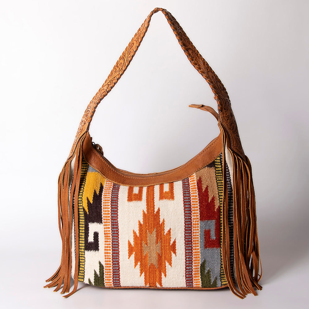 Hobo Hair On Saddle Blanket Genuine Leather Western Bag For Women