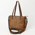 American Darling Tote Bag Crocodile Embossed Genuine Leather Western Handbag for Women Handcrafted Shoulder Bag