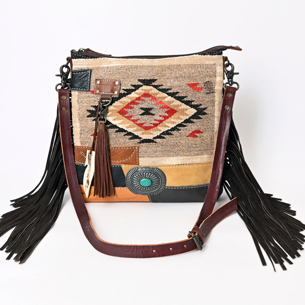 American Darling Saddle Blanket Genuine Leather Crossbody Bag