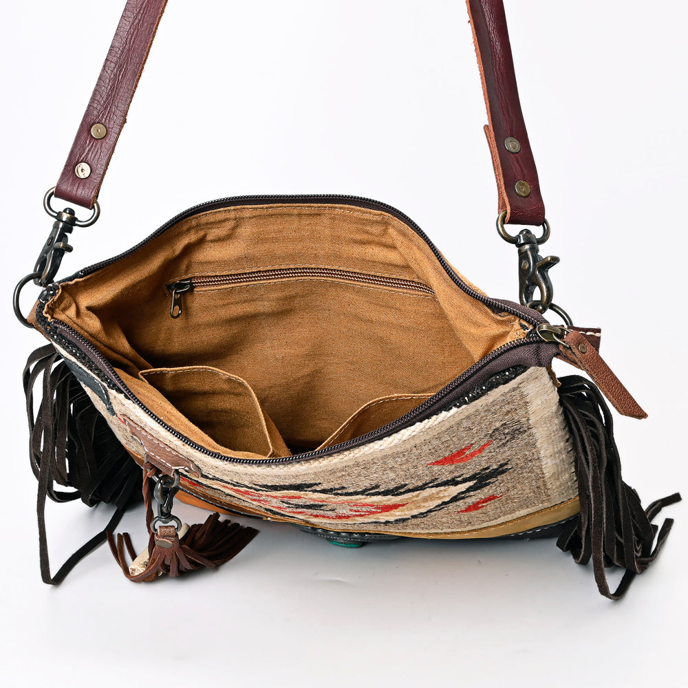 American Darling Saddle Blanket Genuine Leather Crossbody Bag