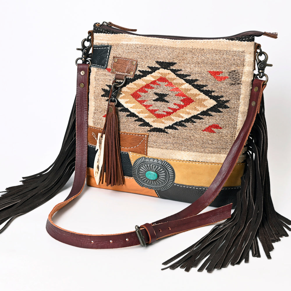 American Darling Saddle Blanket Genuine Leather Crossbody Bag