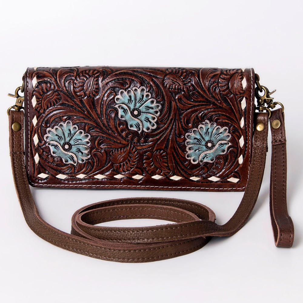 American Darling Organiser Hair-On Hand Tooled Genuine Leather