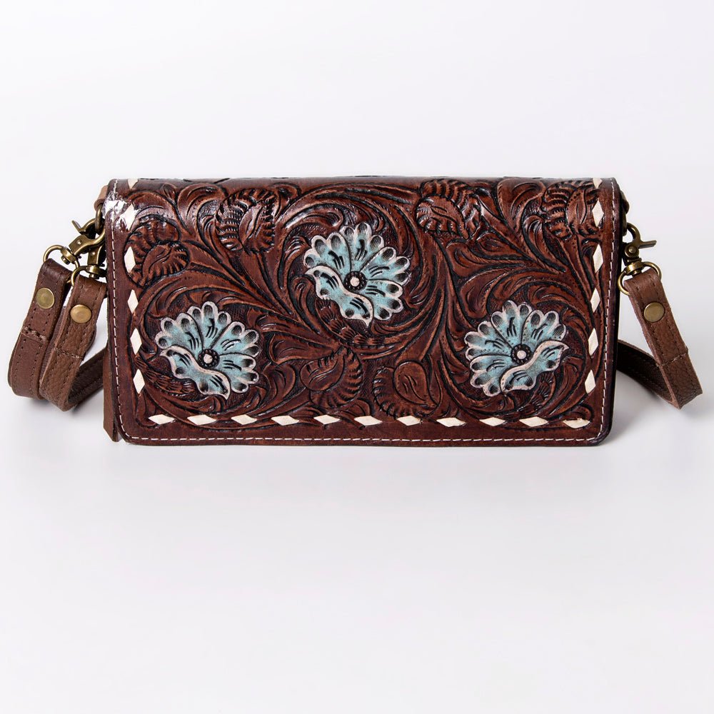 American Darling Organiser Hair-On Hand Tooled Genuine Leather