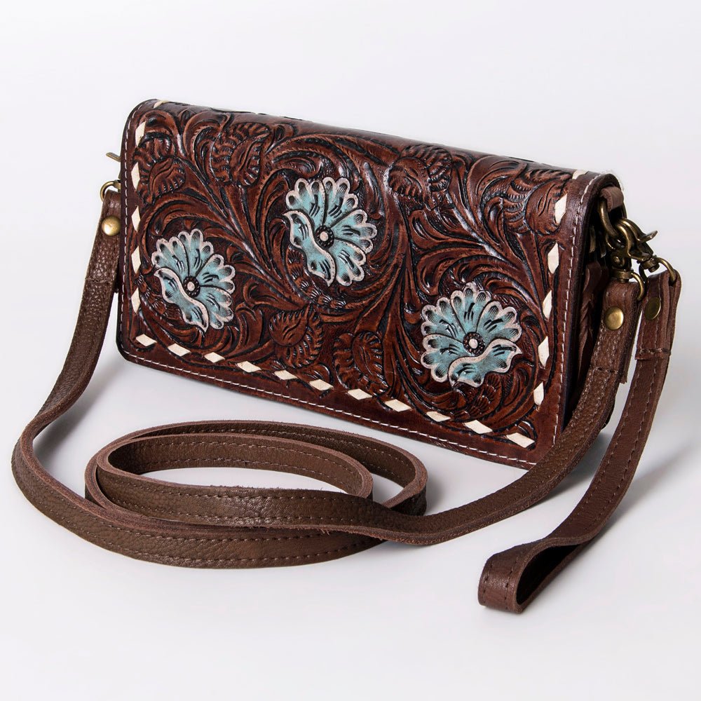 American Darling Organiser Hair-On Hand Tooled Genuine Leather