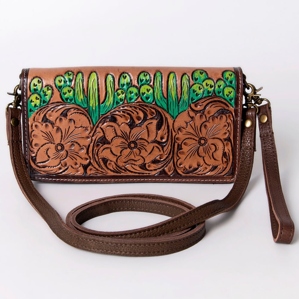 American Darling Organiser Hair-On Hand Tooled Genuine Leather
