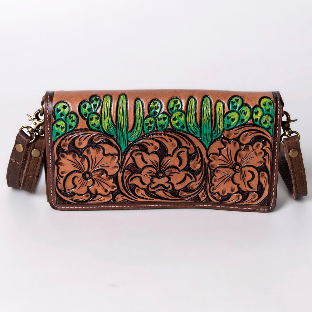 American Darling Organiser Hair-On Hand Tooled Genuine Leather