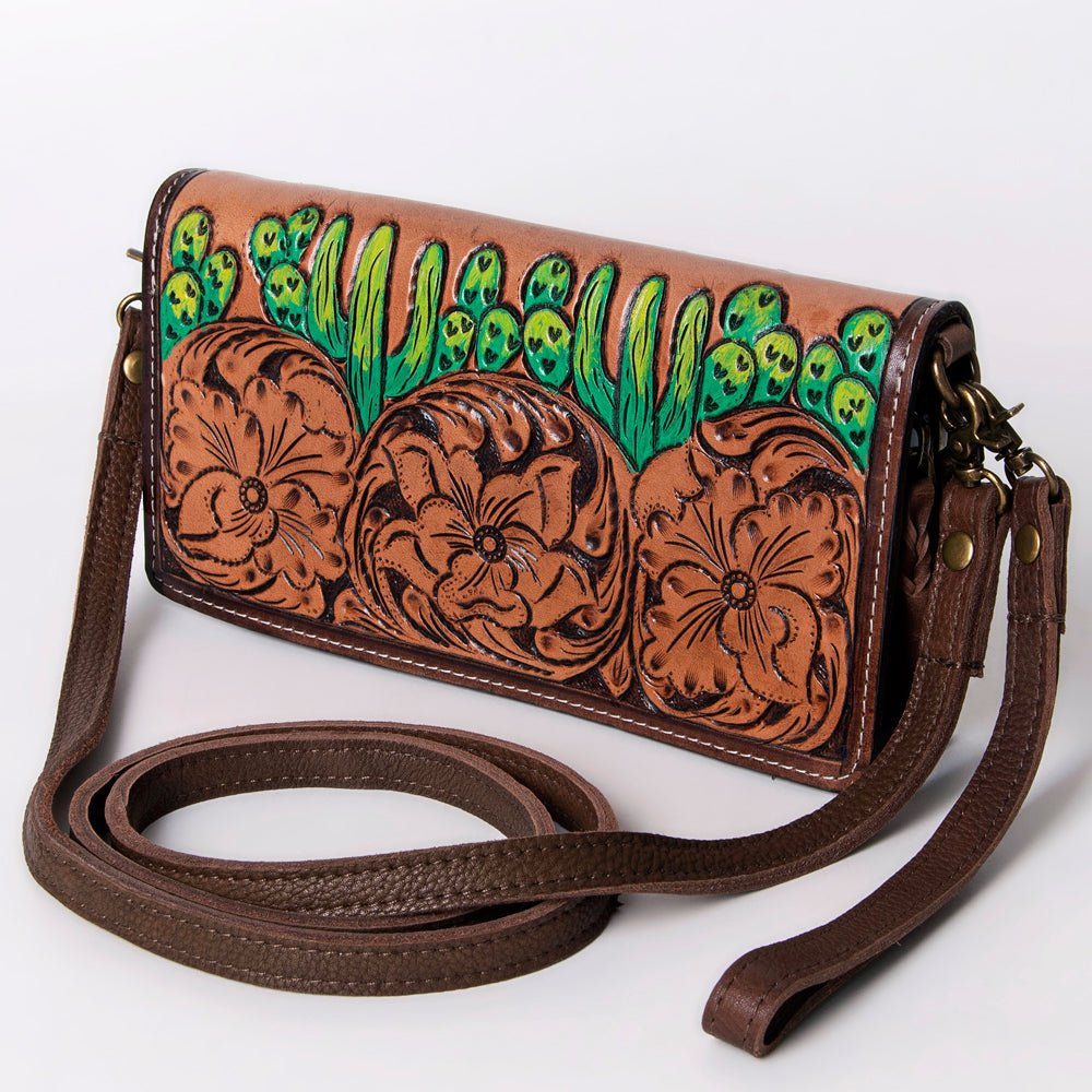 American Darling Organiser Hair-On Hand Tooled Genuine Leather