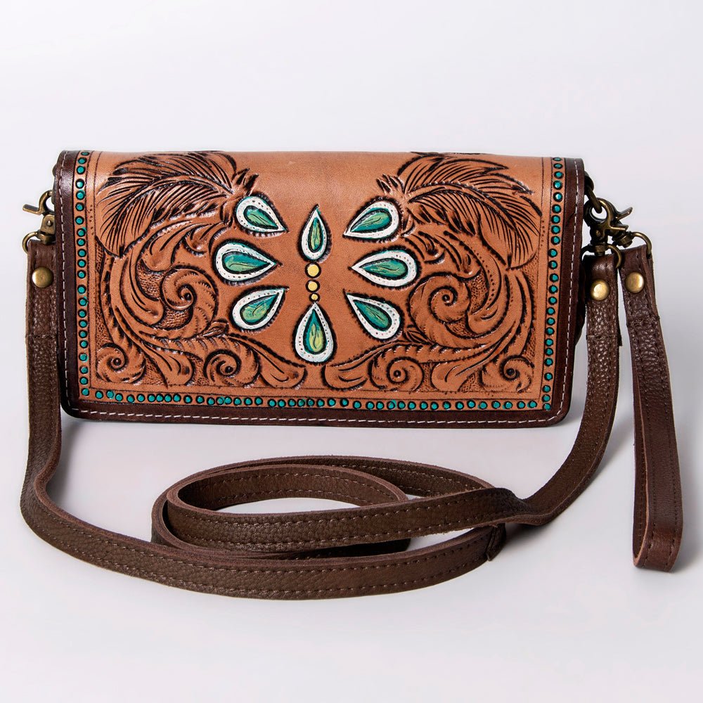 American Darling Organiser Hair-On Hand Tooled Genuine Leather