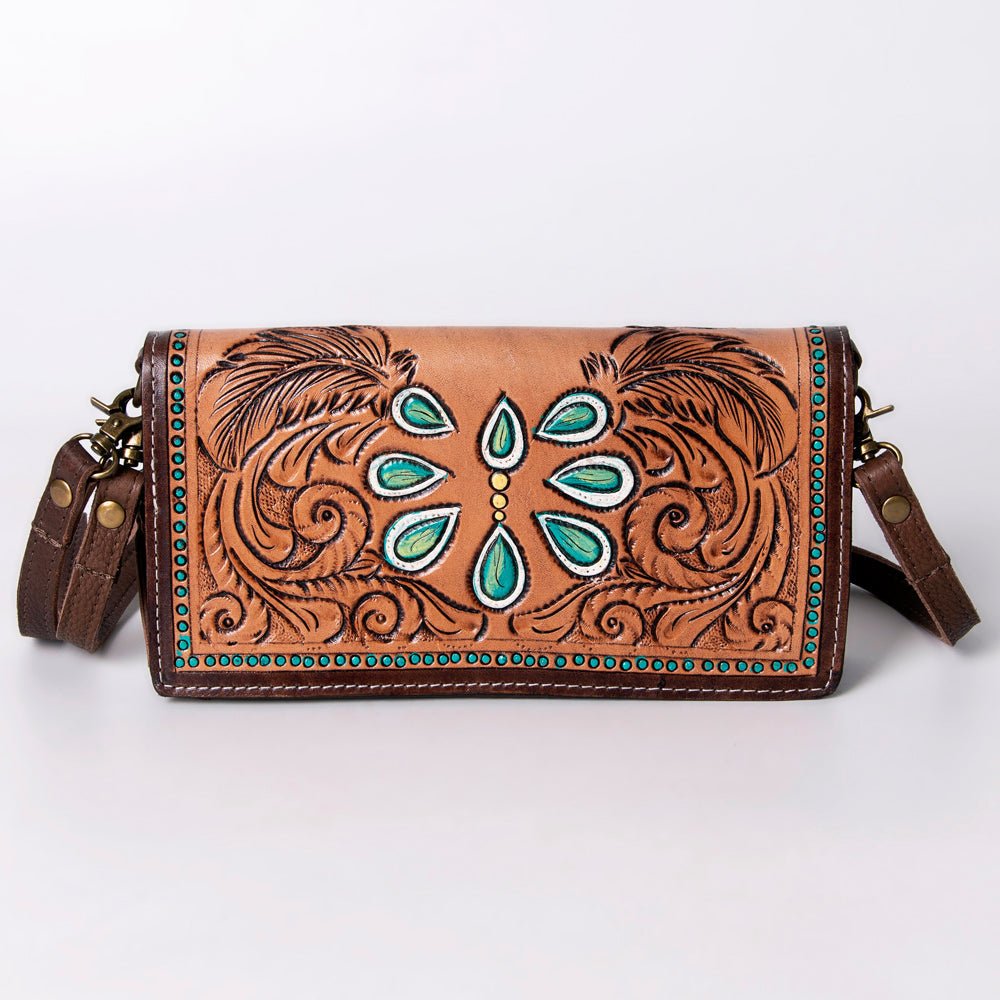 American Darling Organiser Hair-On Hand Tooled Genuine Leather