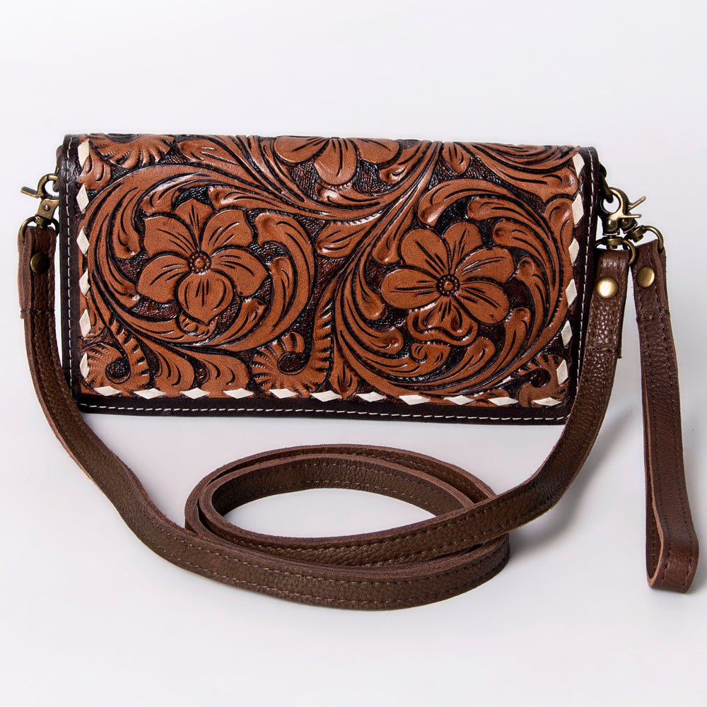 American Darling Organiser Hair-On Hand Tooled Genuine Leather