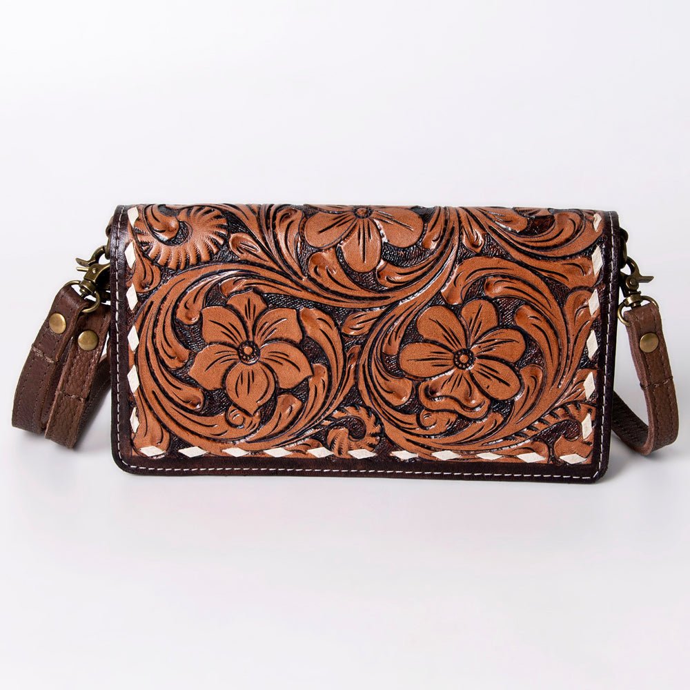 American Darling Organiser Hair-On Hand Tooled Genuine Leather