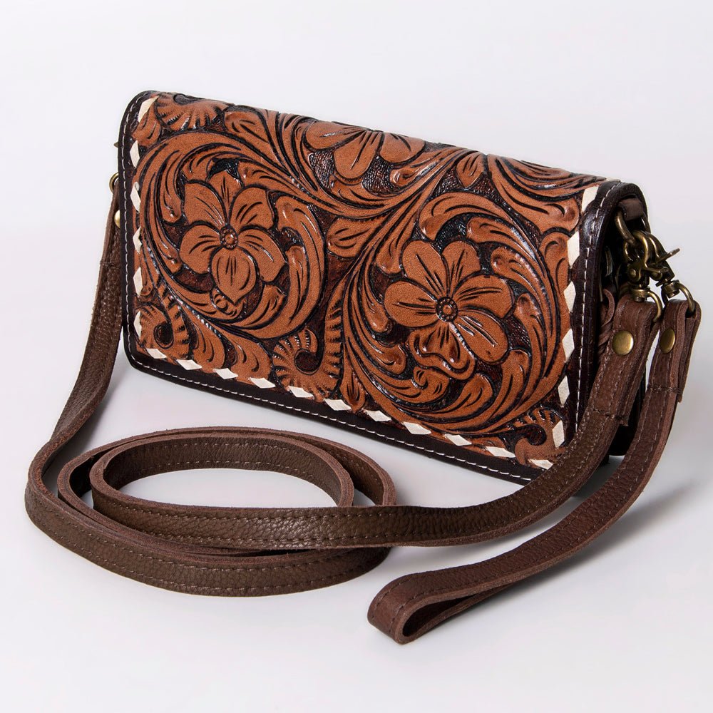 American Darling Organiser Hair-On Hand Tooled Genuine Leather