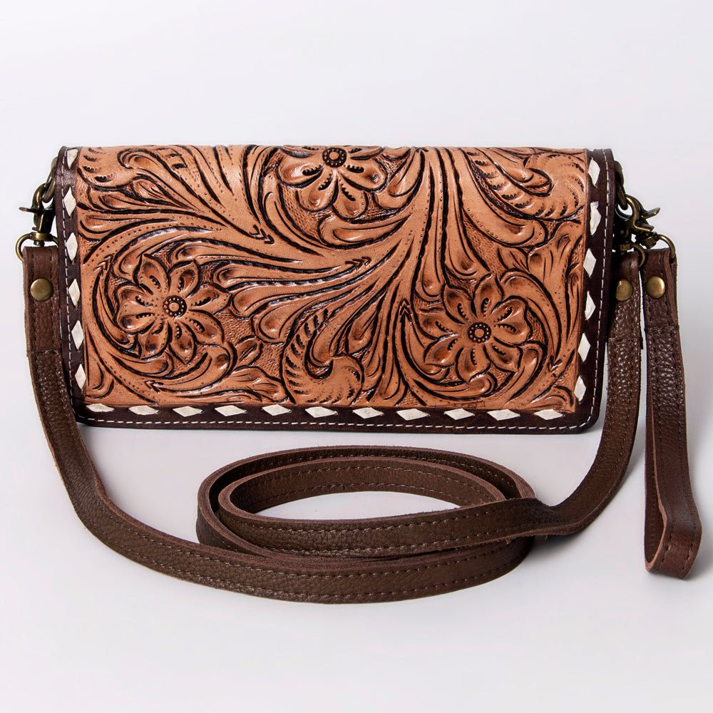 American Darling Organiser Hair-On Hand Tooled Genuine Leather
