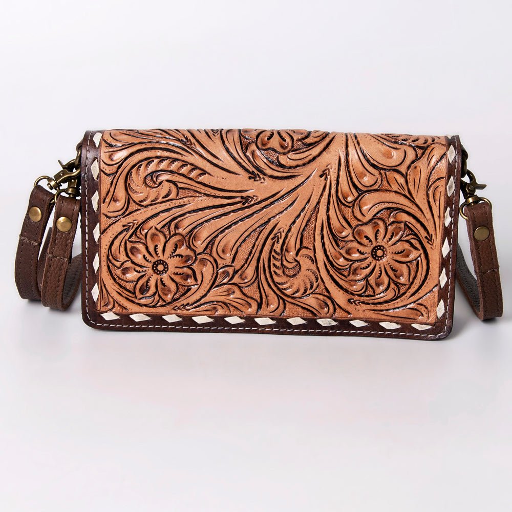 American Darling Organiser Hair-On Hand Tooled Genuine Leather
