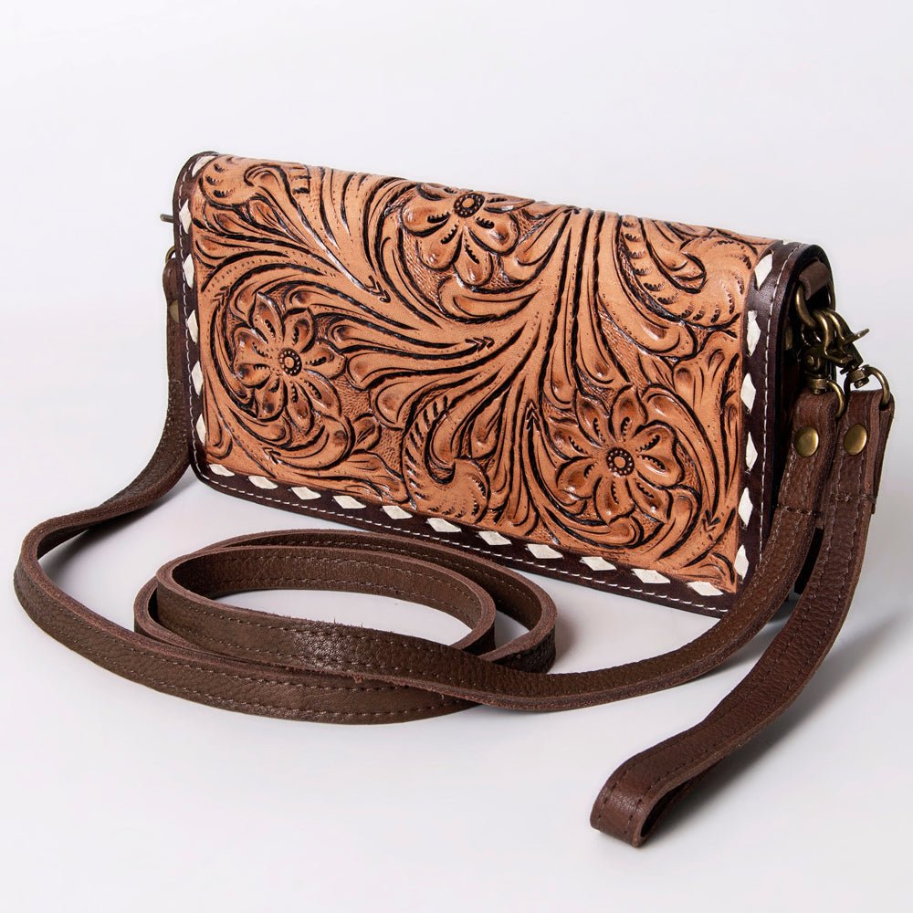 American Darling Organiser Hair-On Hand Tooled Genuine Leather