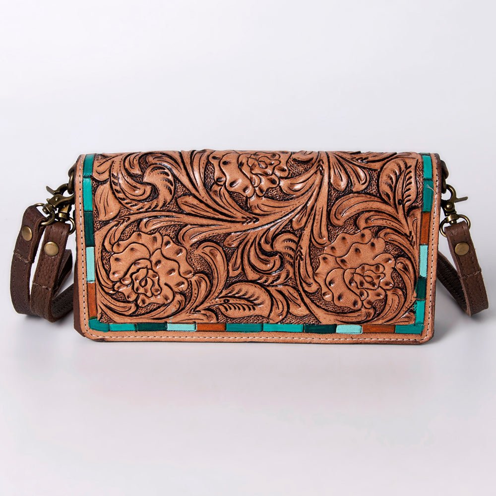 American Darling Organiser Hair-On Hand Tooled Genuine Leather