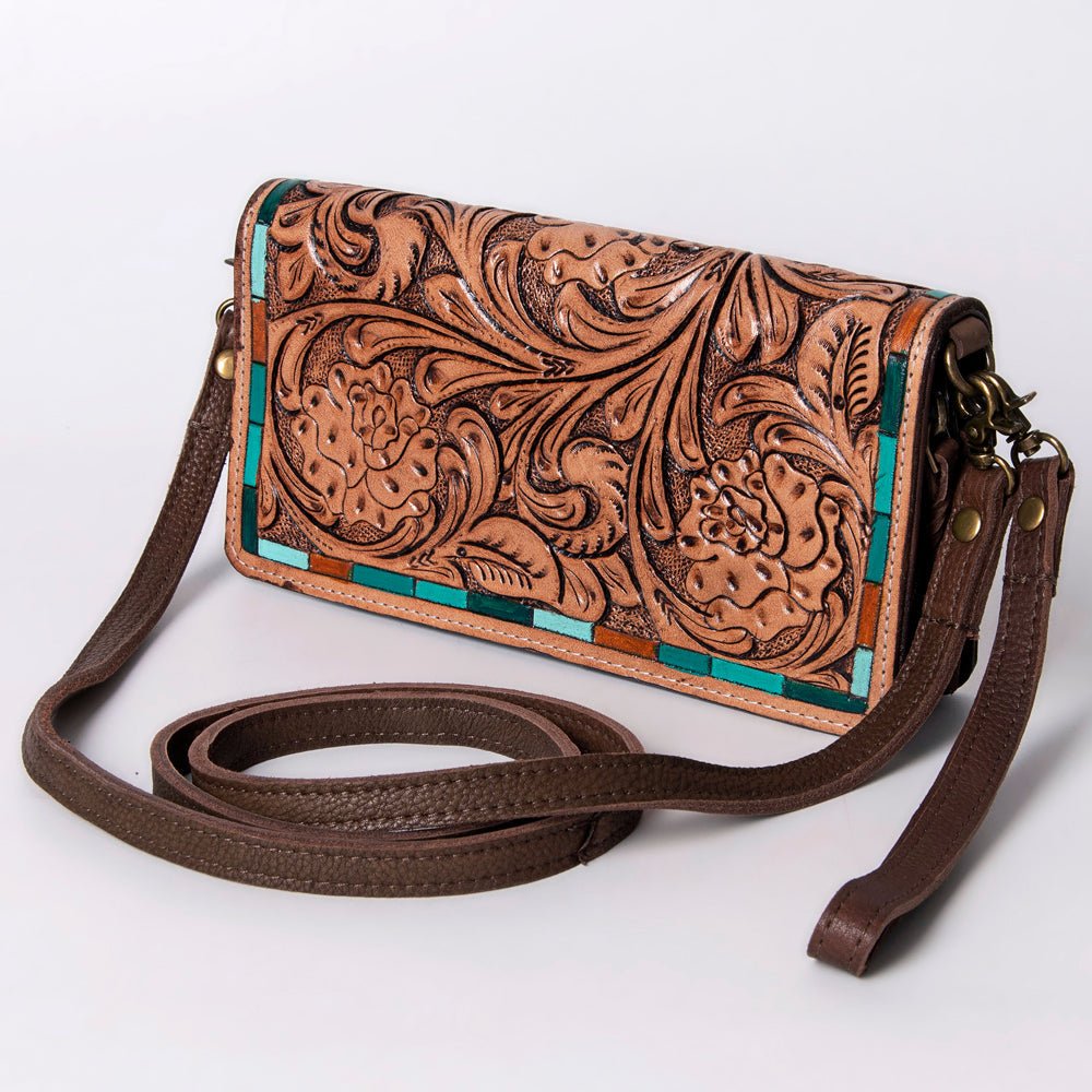 American Darling Organiser Hair-On Hand Tooled Genuine Leather