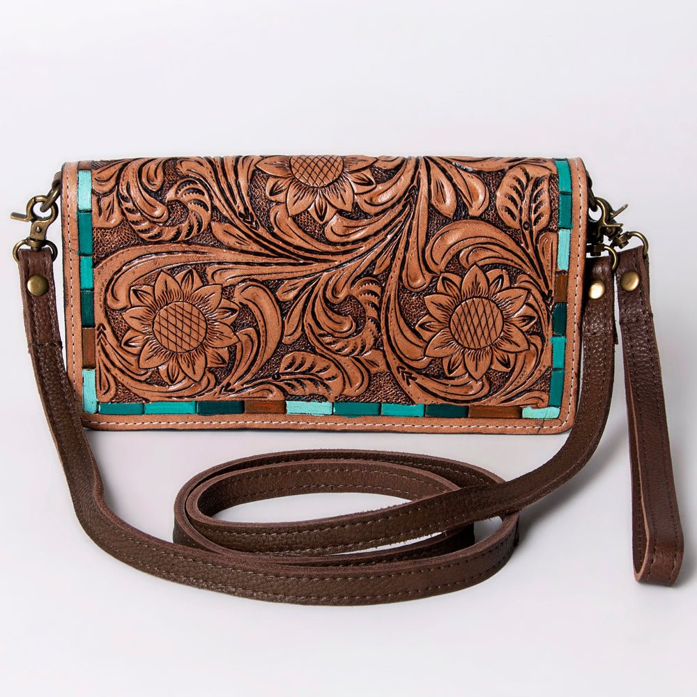 American Darling Organiser Hair-On Hand Tooled Genuine Leather