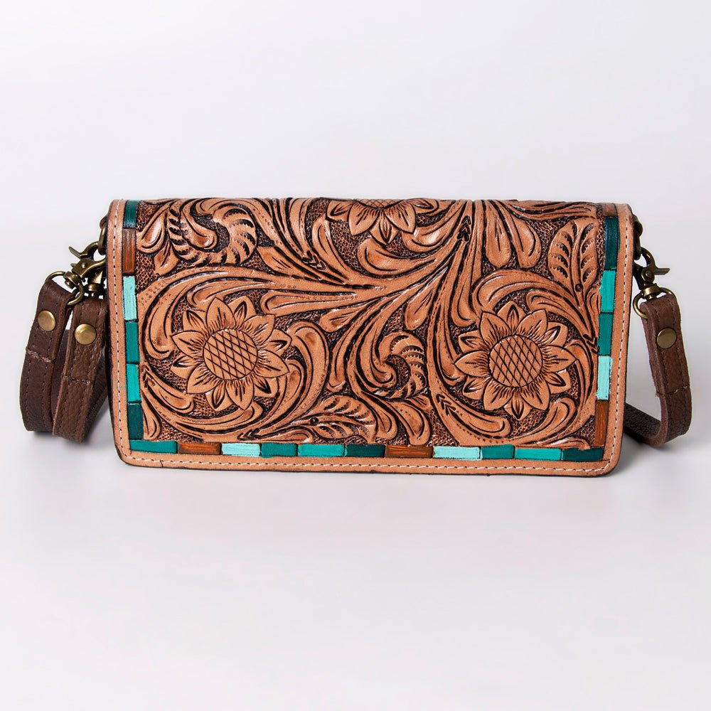 American Darling Organiser Hair-On Hand Tooled Genuine Leather