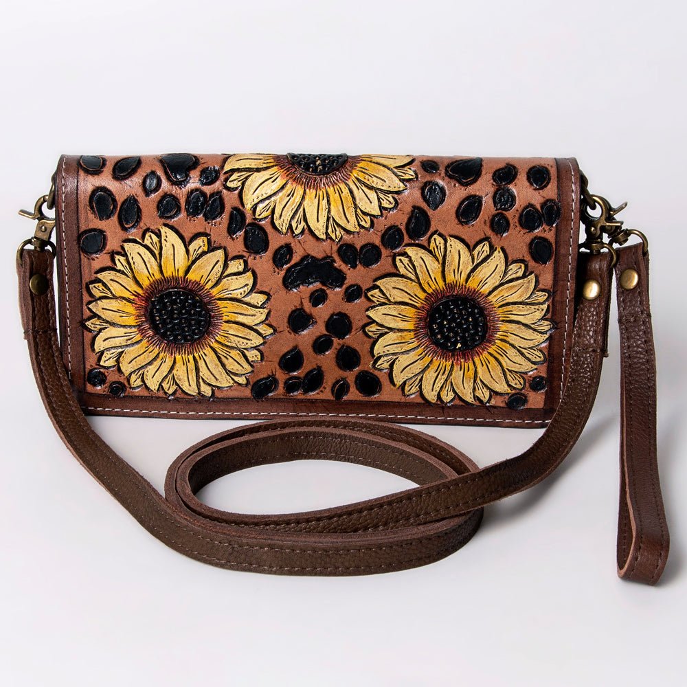 American Darling Organiser Hair-On Hand Tooled Genuine Leather