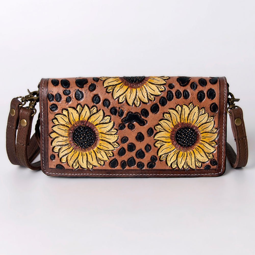 American Darling Organiser Hair-On Hand Tooled Genuine Leather