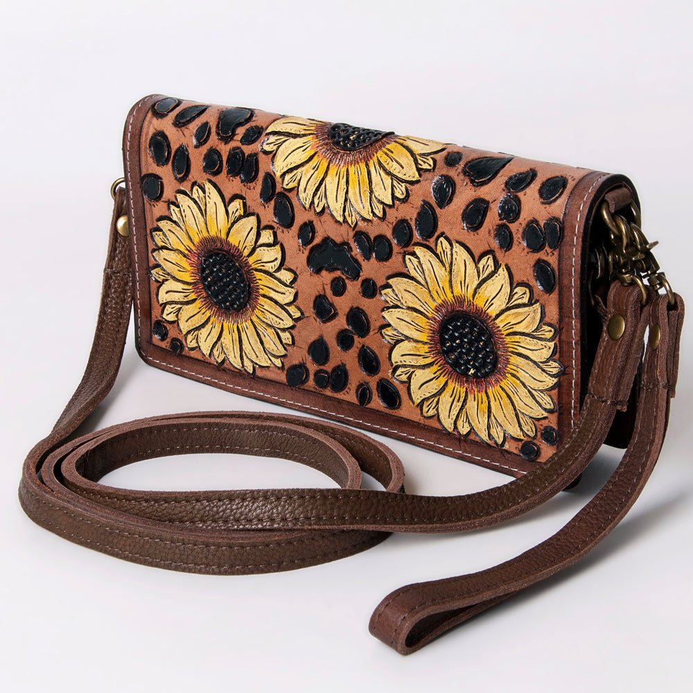 American Darling Organiser Hair-On Hand Tooled Genuine Leather