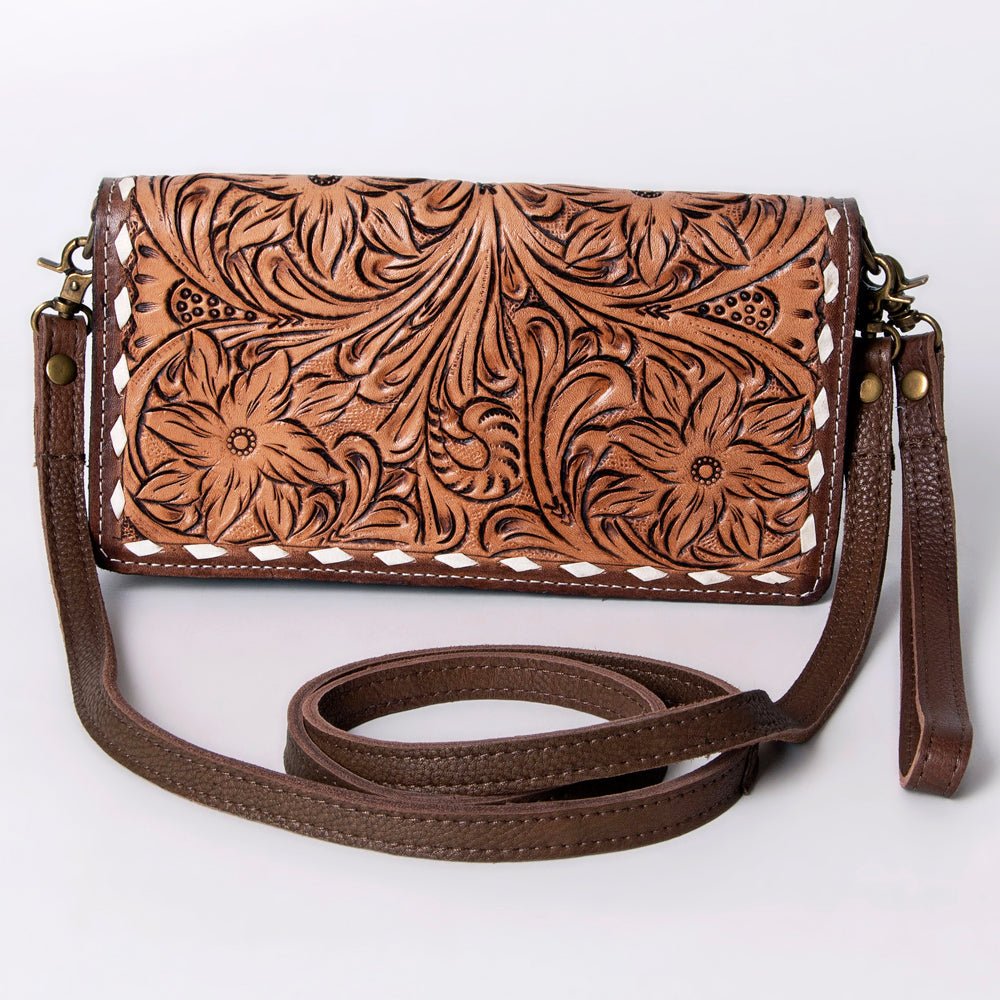 American Darling Organiser Hair-On Hand Tooled Genuine Leather