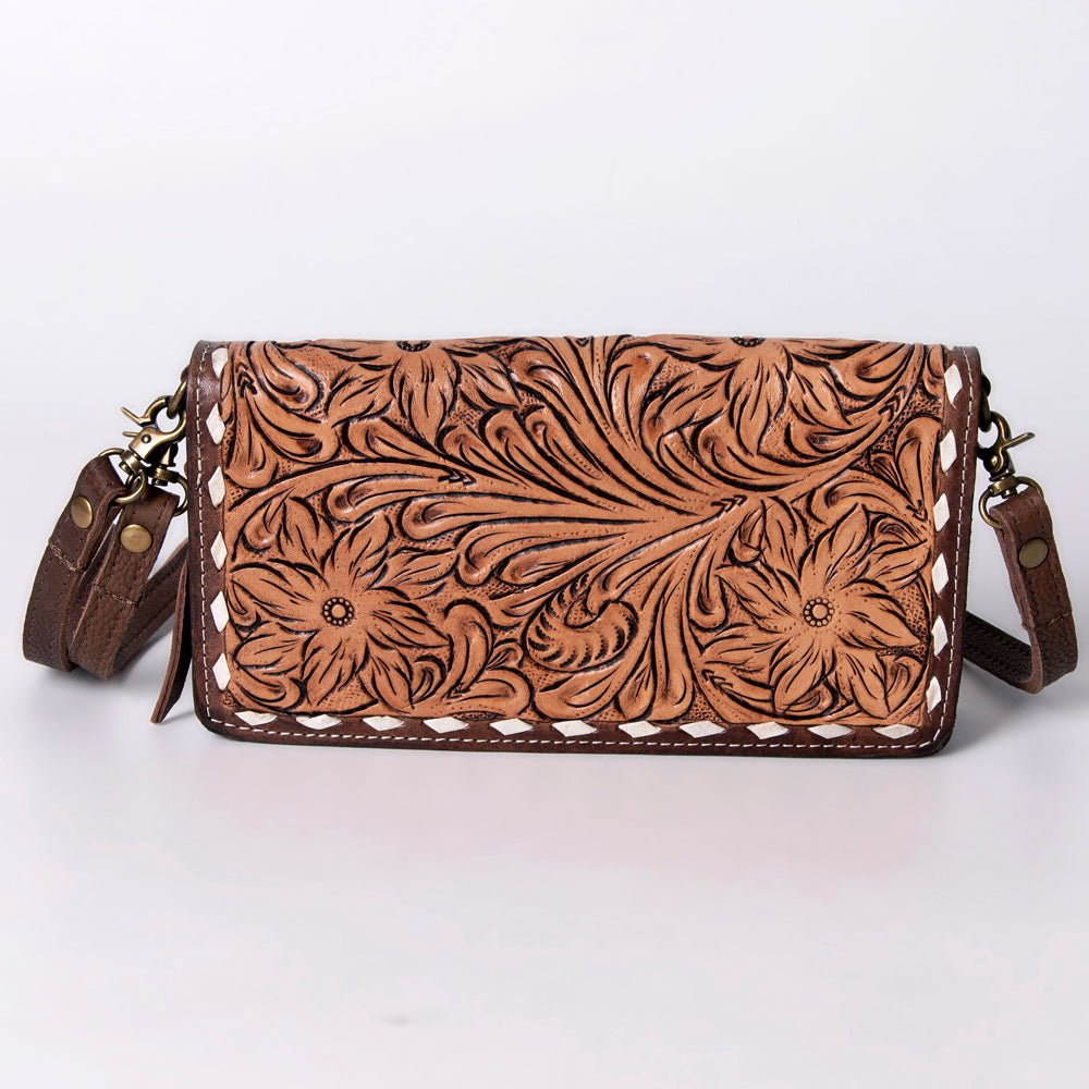 American Darling Organiser Hair-On Hand Tooled Genuine Leather