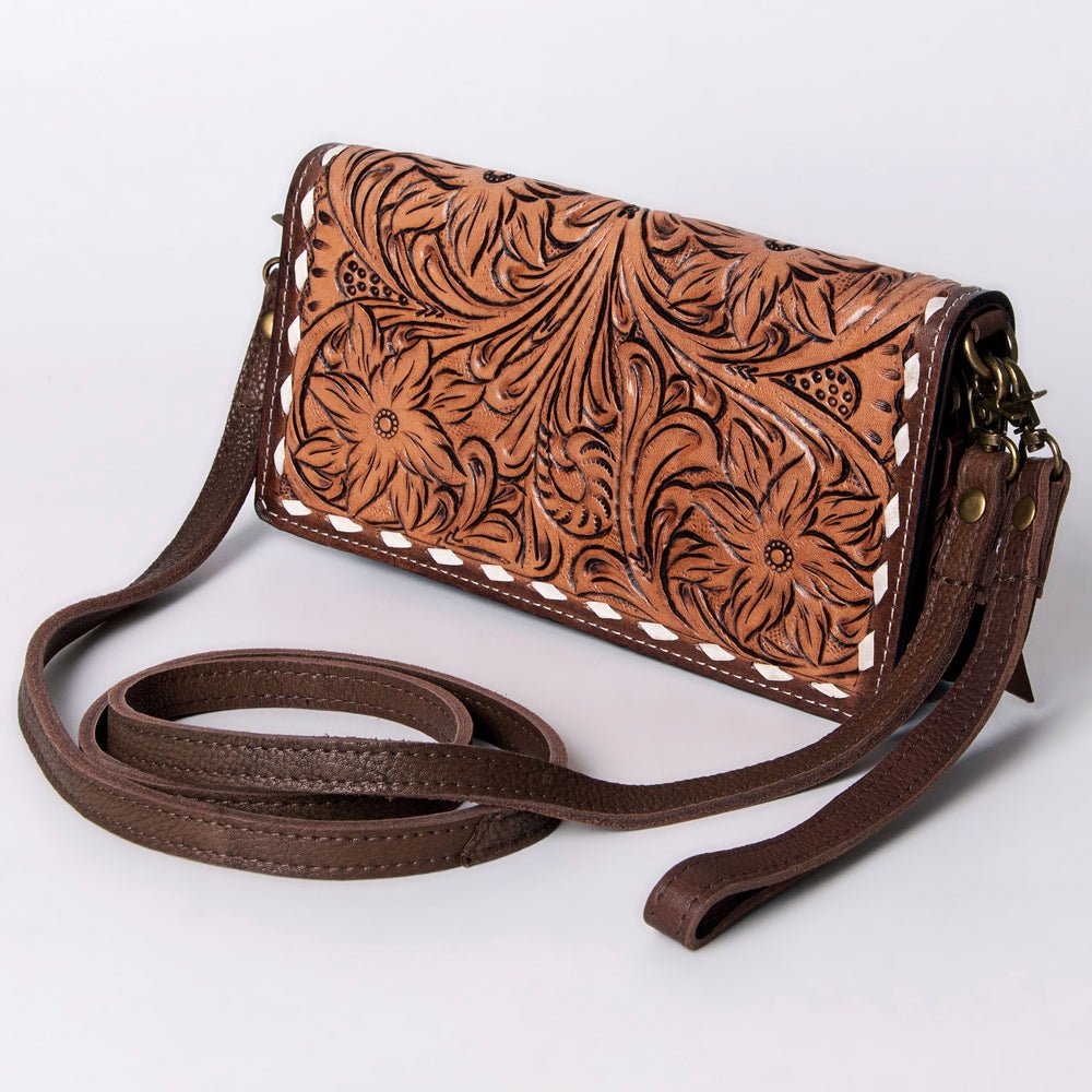 American Darling Organiser Hair-On Hand Tooled Genuine Leather