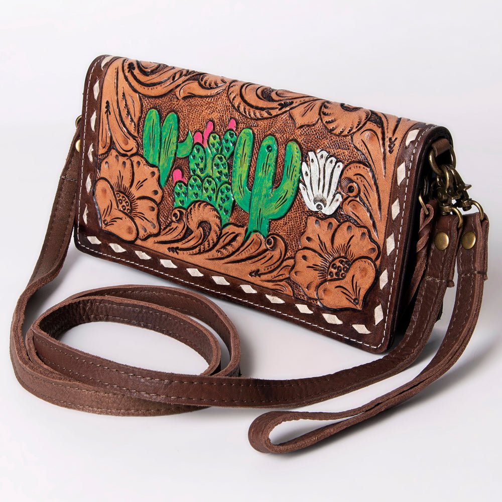 American Darling Organiser Hair-On Hand Tooled Genuine Leather