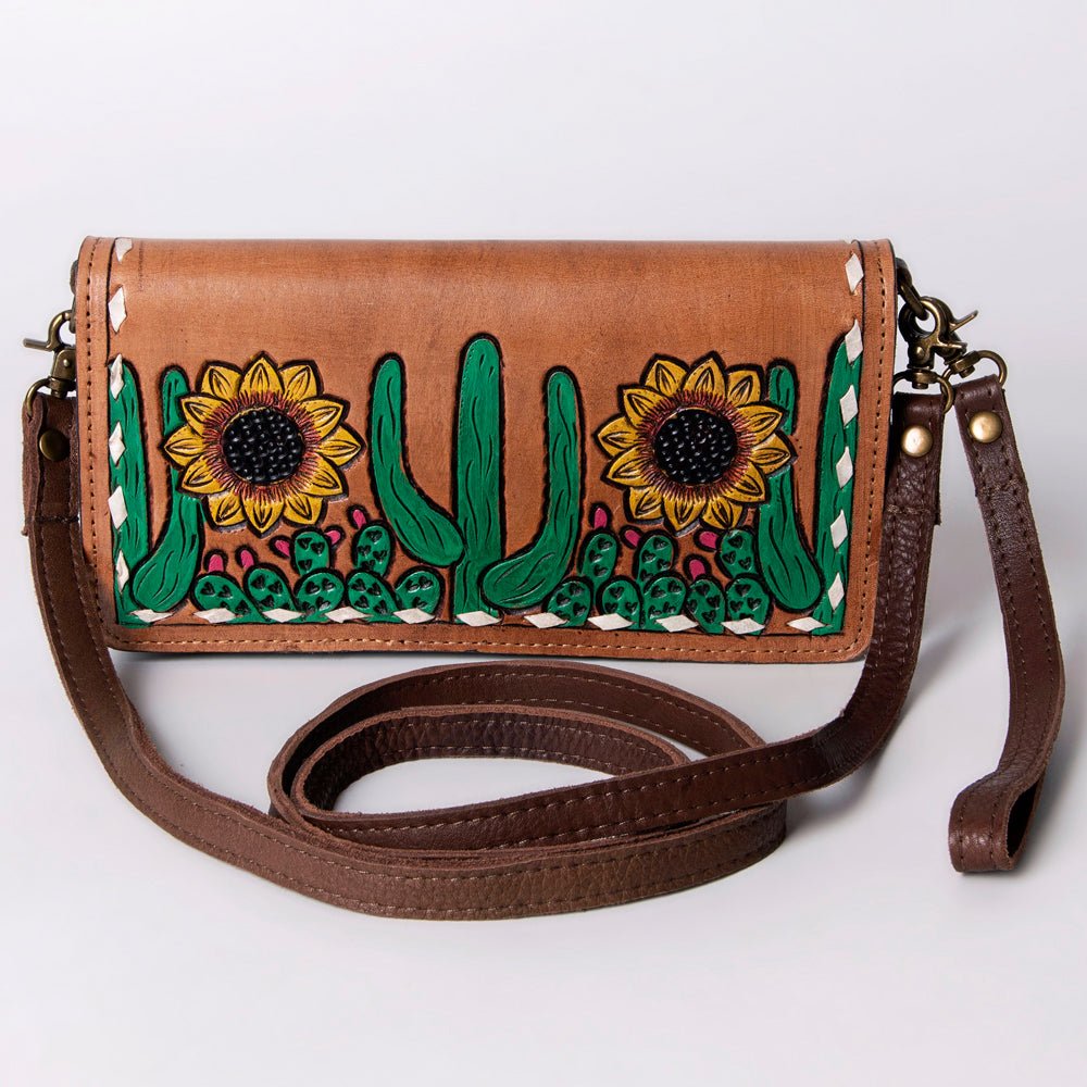 American Darling Organiser Hair-On Hand Tooled Genuine Leather