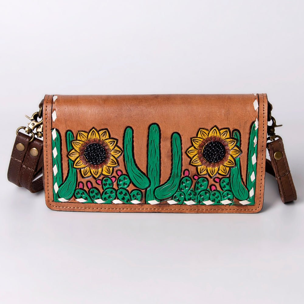 American Darling Organiser Hair-On Hand Tooled Genuine Leather