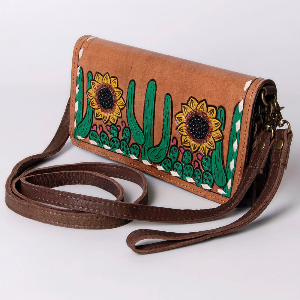 American Darling Organiser Hair-On Hand Tooled Genuine Leather