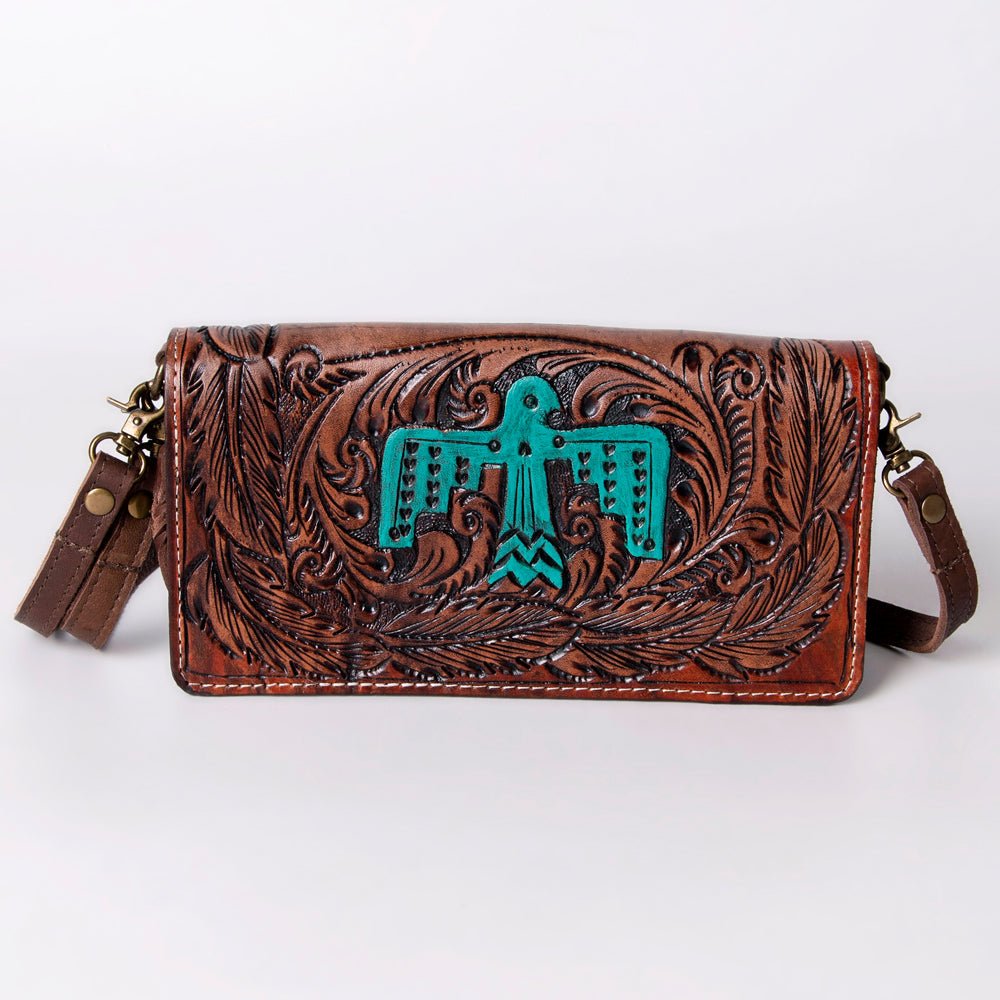 American Darling Organiser Hair-On Hand Tooled Genuine Leather