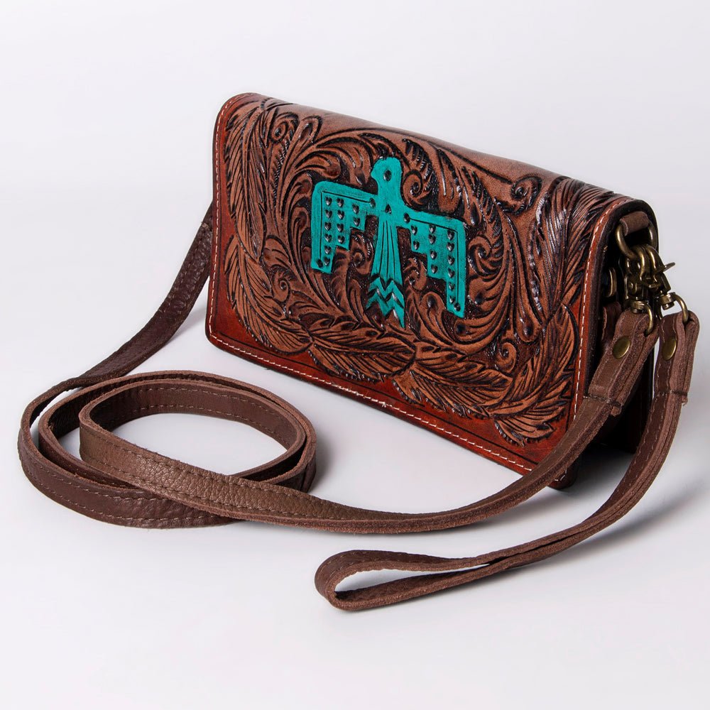 American Darling Organiser Hair-On Hand Tooled Genuine Leather