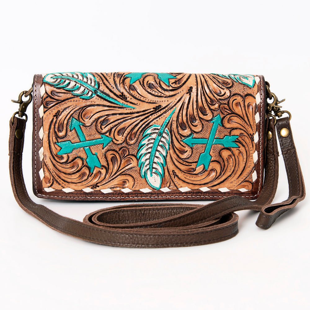 American Darling Organiser Hair-On Hand Tooled Genuine Leather