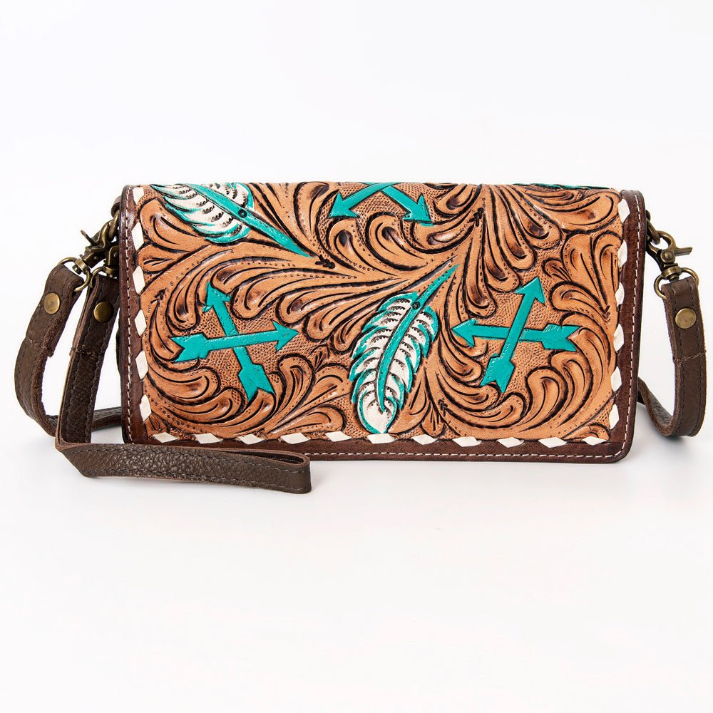 American Darling Organiser Hair-On Hand Tooled Genuine Leather