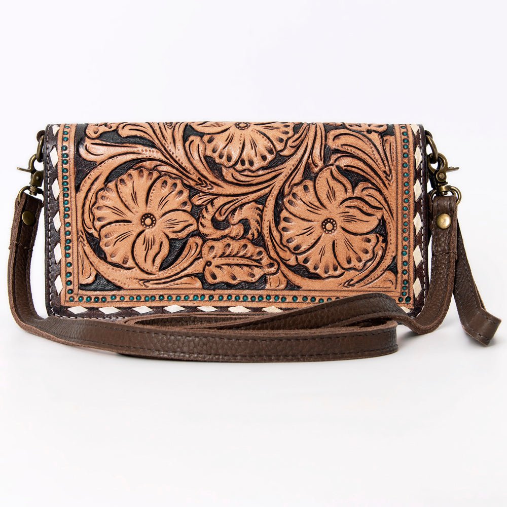 American Darling Organiser Hair-On Hand Tooled Genuine Leather